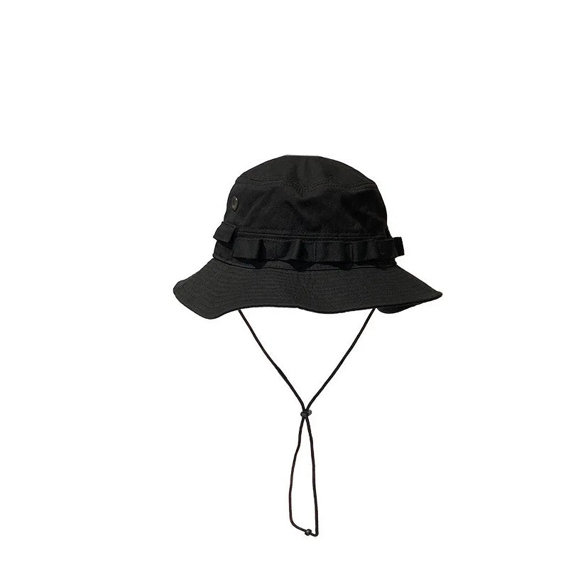 Beaira Summer Men Bucket Hat Outdoor UV Protection Wide Brim Panama Safari Hunting Hiking Hat Mesh Fisherman Hat Beach Sunscreen Cap