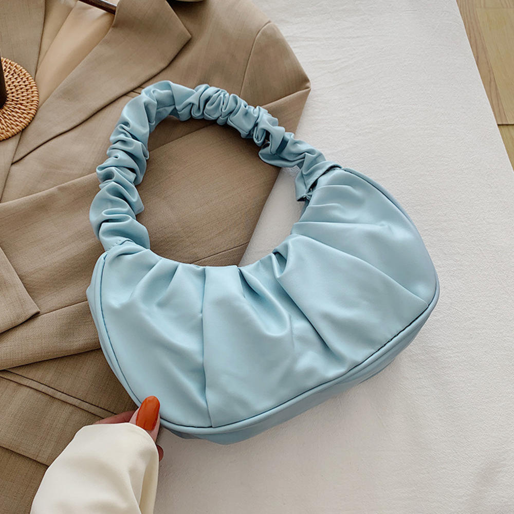 Beaira Fashion Pleated Handlebags For Women Pu Cloud Bags Leisure Armpit Bag Shopping Shoulder Bags Dumpling Handbag Female