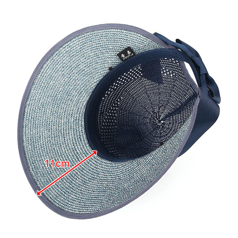 Beaira Summer Sun Hat Women Beach Accessories Wide Brim UV Protection Visor Sunshade Cap Ladies Bowknot Korean Panama Floppy Sunhat