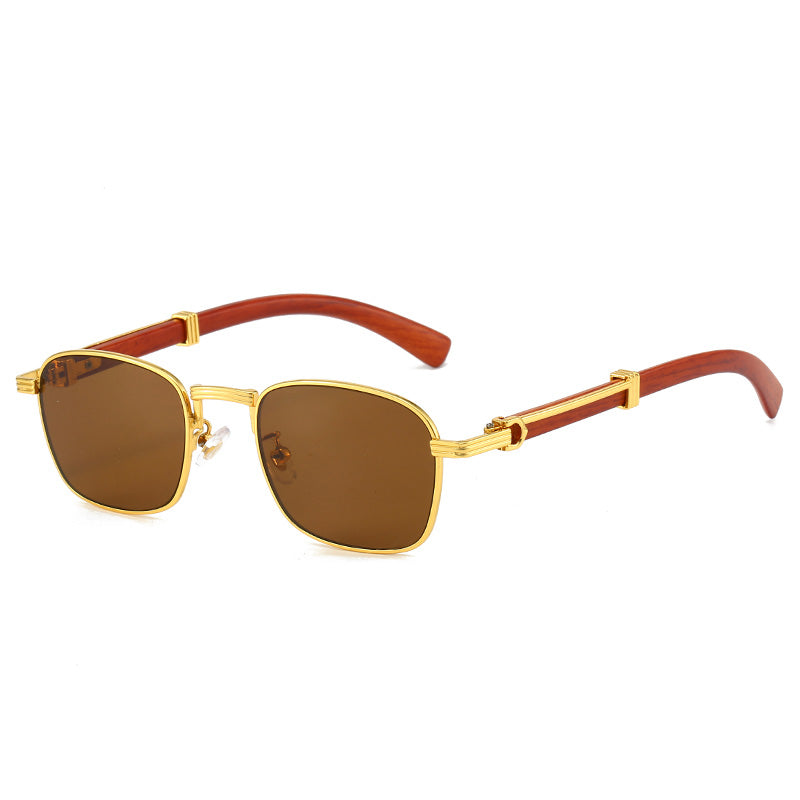 Beaira New Square Retro Sunglasses Man Wooden Metal Frame Women Sun Glasses Business Outdoor Eyewear Gift Summer Style