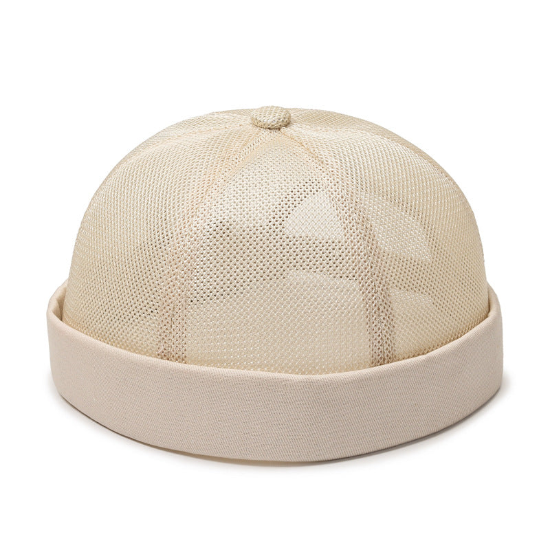 Beaira Vintage Men's Summer Cotton Brimless Skullies Cap Street Portable Docker Hats Multipurpose Beanie Hat Hip Hop Hats Japanese INS