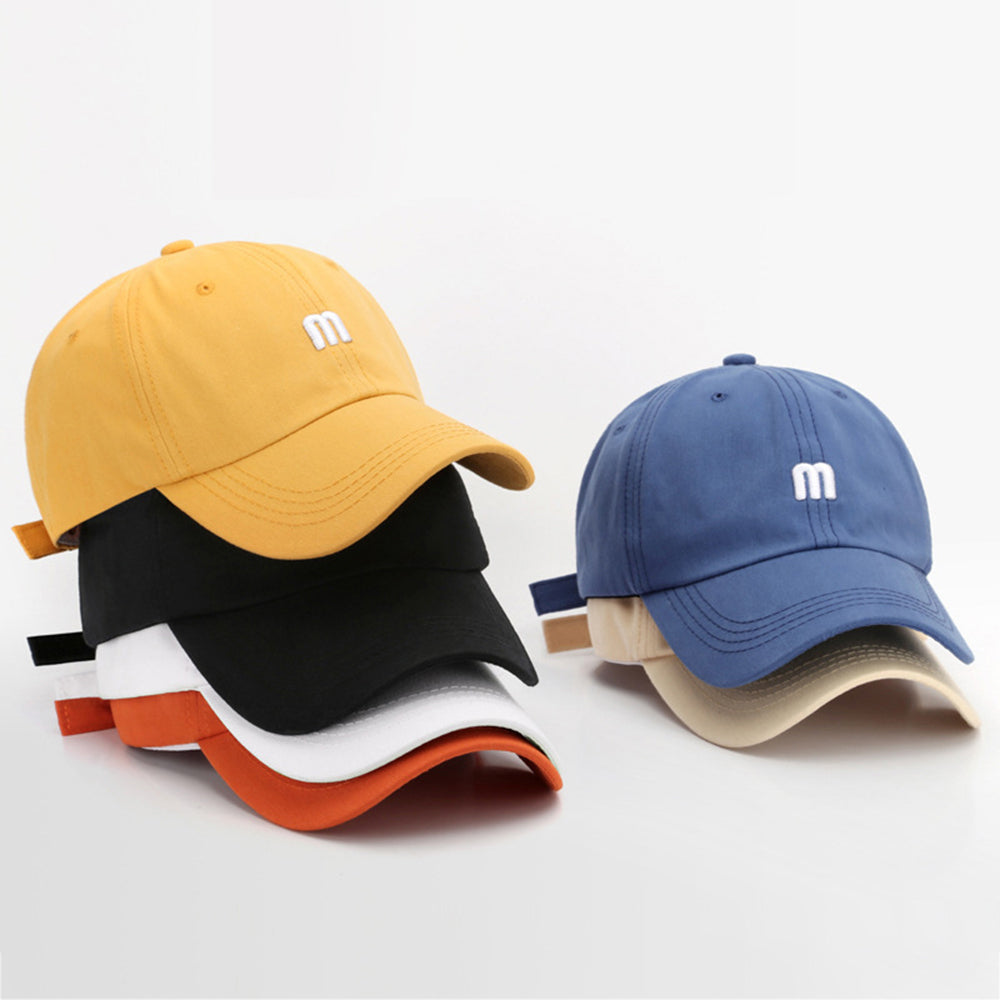 Beaira Unisex Letter m Embroidery Baseball Cap Men Women Soft Cotton Snapback Hats Sun Visors Hat Casual Hip Hop Dad Hat Casquette