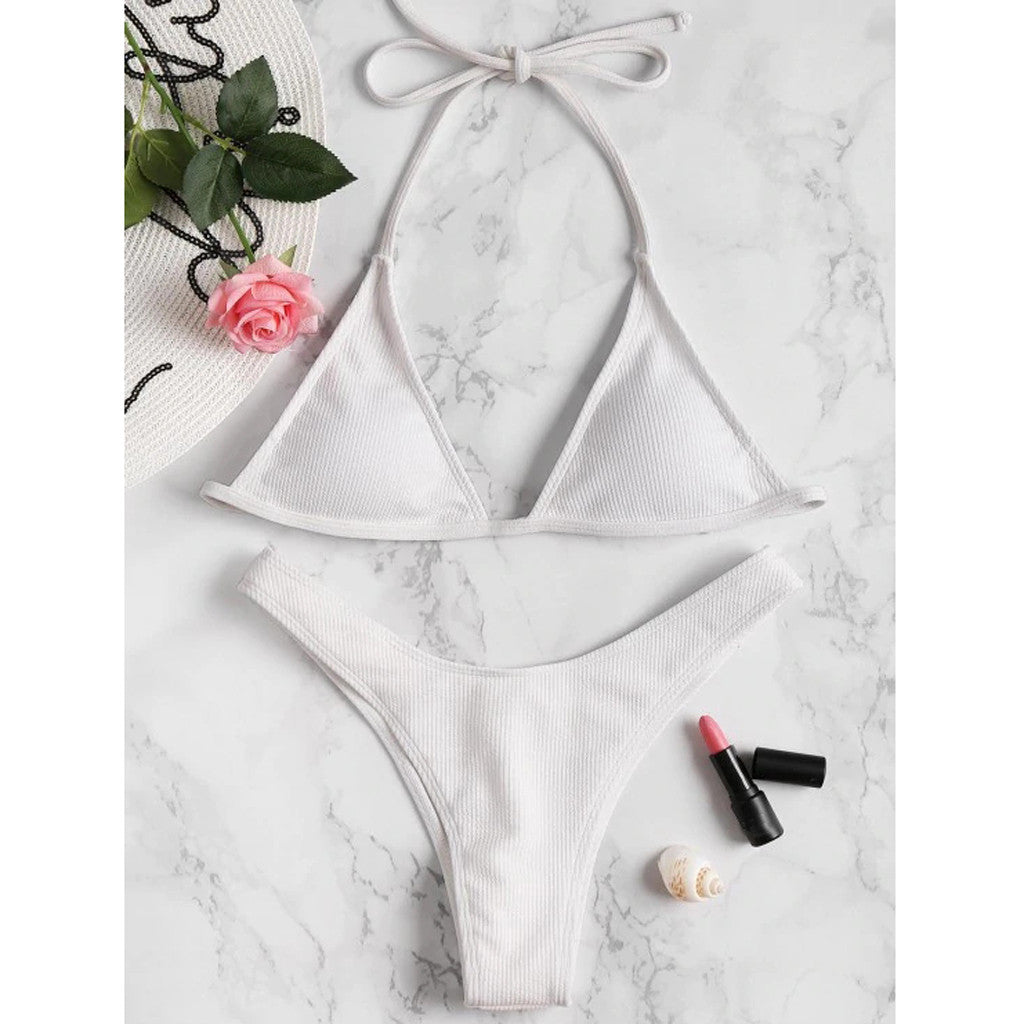 Beaira Halterneck Swimsuit Bikini Sexy High Cut Bikini Set Brazilian Swimsuit Thong Swimwear Women Girls Swimming Suit