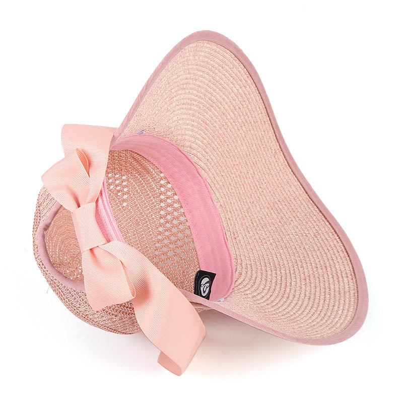Beaira Summer Sun Hat Women Beach Accessories Wide Brim UV Protection Visor Sunshade Cap Ladies Bowknot Korean Panama Floppy Sunhat
