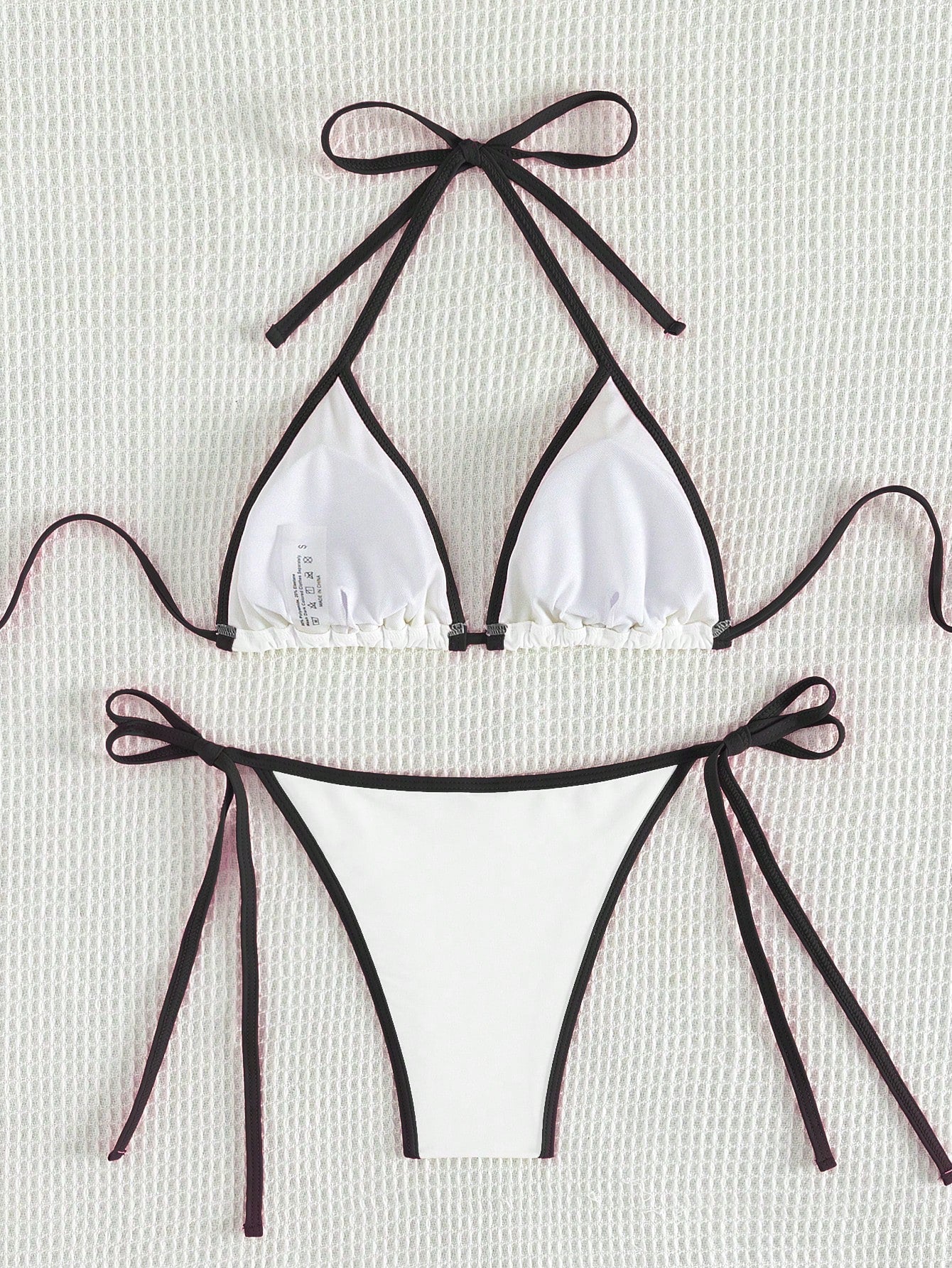 Beaira Summer white camisole bikini swimsuit set for swimming and beach photo shoot for women