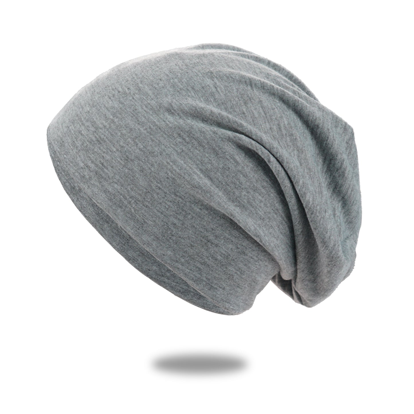 Beaira 1Pack Solid Color Unisex Men Women Slouchy Beanie Hip-Hop Soft Cotton Cap Lightweight Running Beanie Adult Dwarf Hat