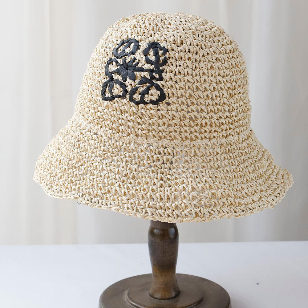 Beaira NEW high quality Handmade stripe Sun Hat Floppy Summer Hats For Women Beach Panama Straw Dome Bucket Hat Femme Shade Hat
