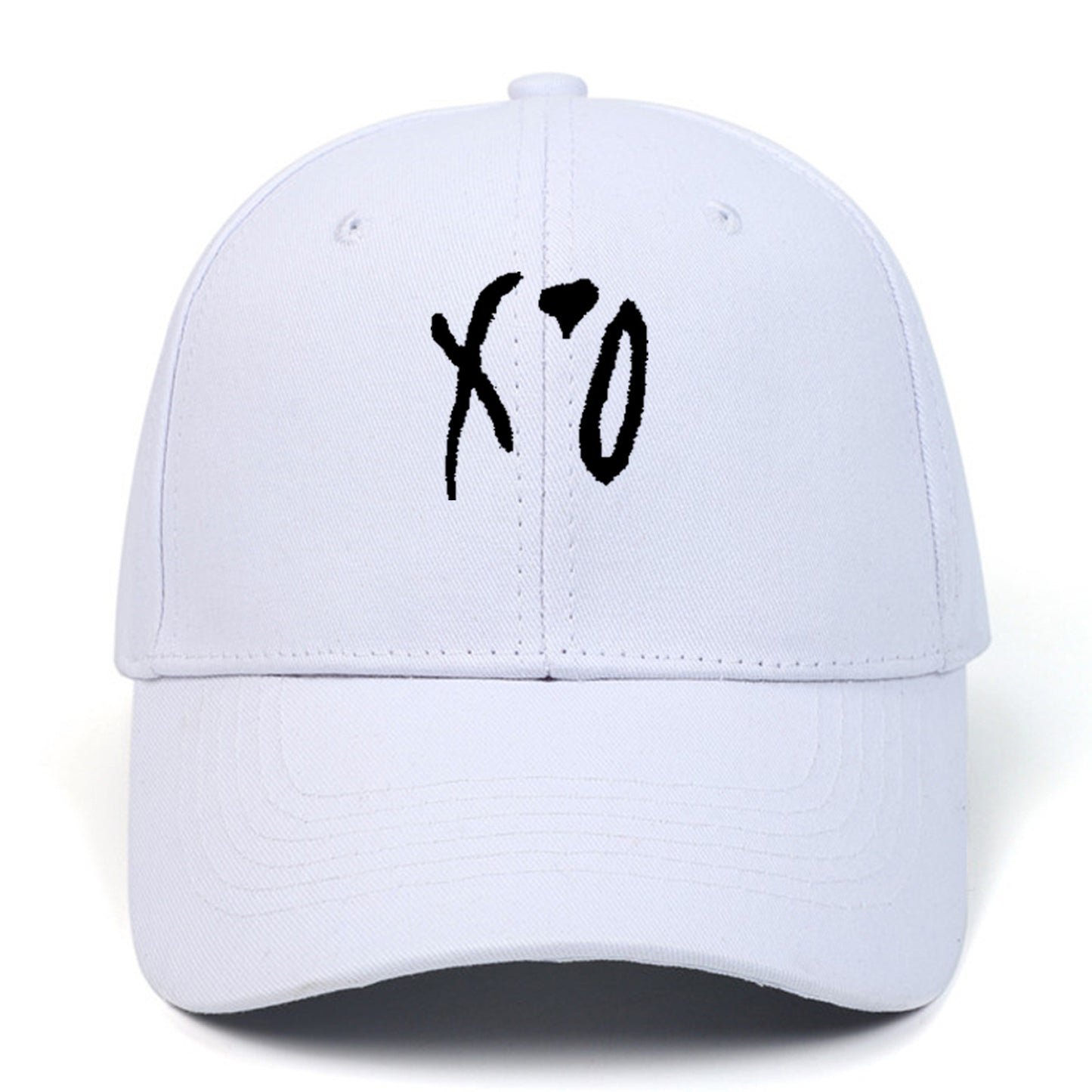 Beaira New Love Hat XO Embroidered Baseball Hat Pure Cotton Hard Top Sunshade Hat Outdoor Leisure Hat