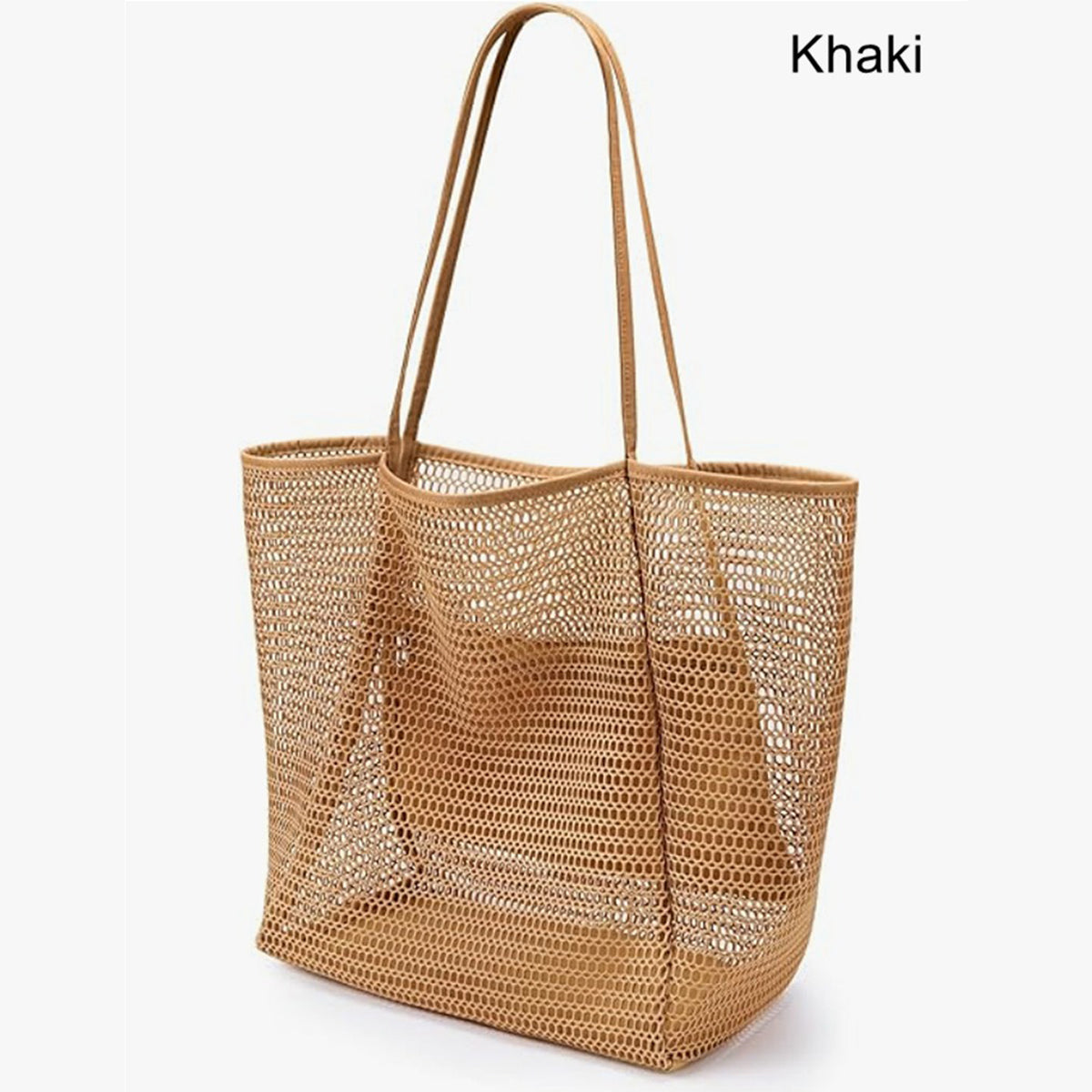 Beaira Mesh Beach Tote Womens Shoulder Handbag,Women's Portable Washing and Swimming Clothing Storage Bag