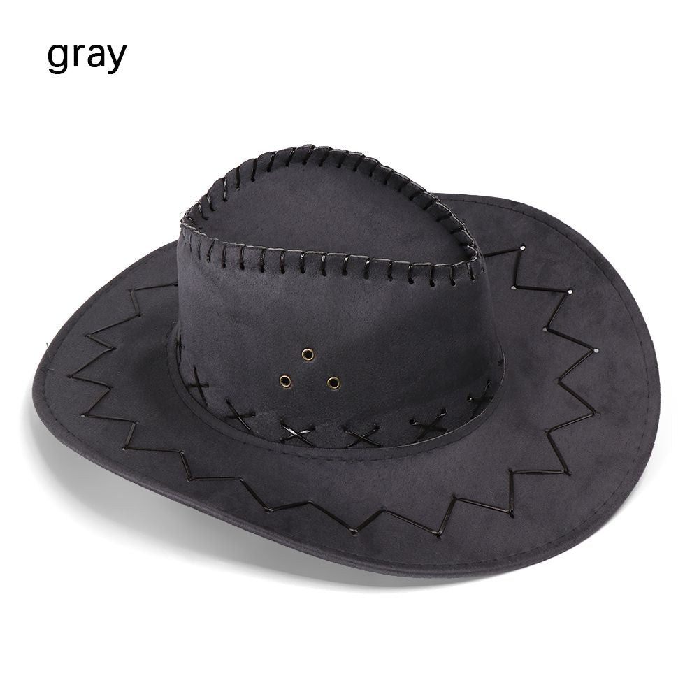 Beaira Western Cowboy Hat for Men Women Kids Fedora Outdoor Wide Brim Faux Leather Summer Wide Brim Beach Travel Cap Black White Pink