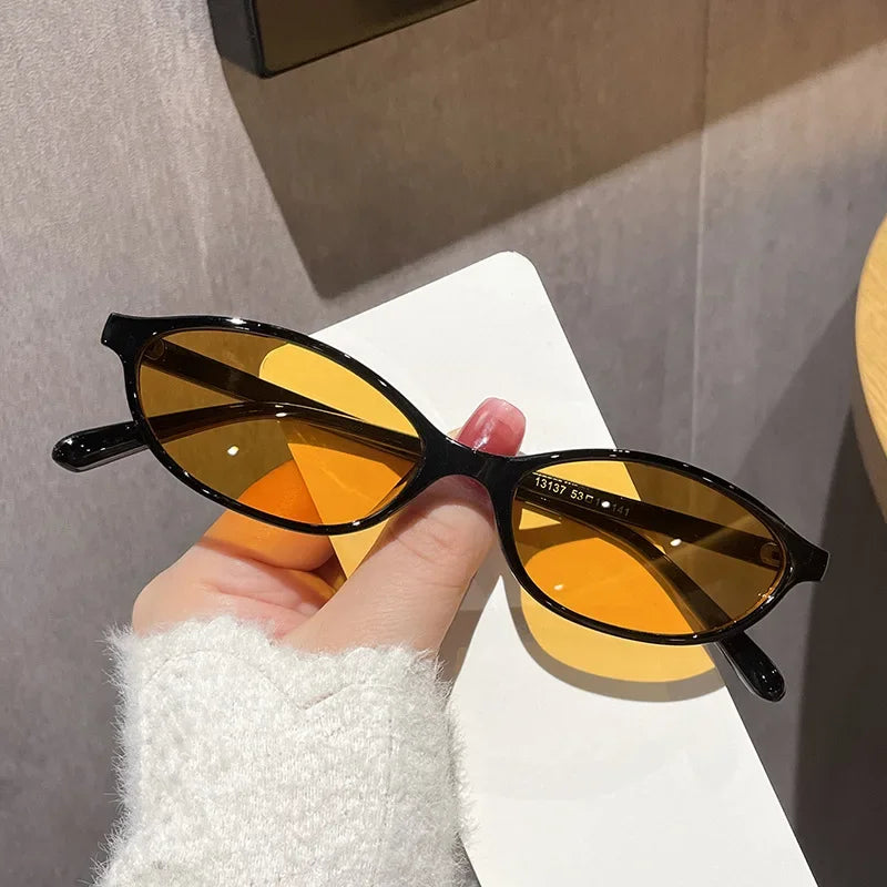 Beaira Sexy Small Oval Women's Sunglasses New Fashion Black Brown Sun Glasses Ladies Shades Trends Summer Unique Eyewear Men