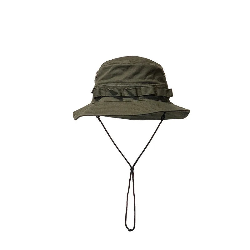 Beaira Summer Men Bucket Hat Outdoor UV Protection Wide Brim Panama Safari Hunting Hiking Hat Mesh Fisherman Hat Beach Sunscreen Cap