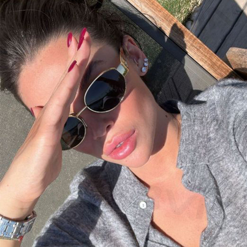 Beaira Fashion Oval Sunglasses Women Retro Trend Outdoor Metal Sun Glasses High Quality Classic Men Luxury Brand Eyewear UV400 Goggles