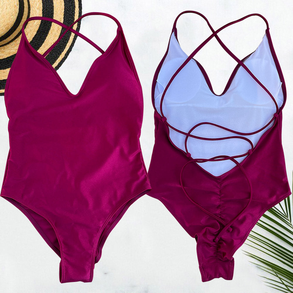 Beaira Solid One Piece Swimsuit Women Swimwear 2025 New Bikini Sexy Bodysuit Plus Size Bathing Suit Swimming Suit maillot de bain femme