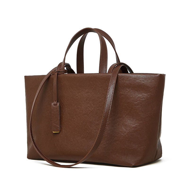 Beaira Luxury Designer Large Capacity Square Shoulder Bag Fashion Cowhide Handbag High End Genuine Leather Shopping Underarm Bag