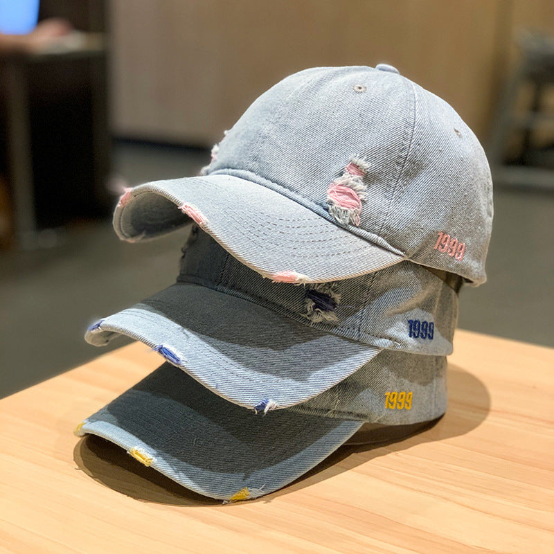Beaira New Fashion Adult Washed Denim Baseball Caps Men Women Casual Solid Snapback Sport Cap Ripped Distressed Hip Hop Fishing Hats