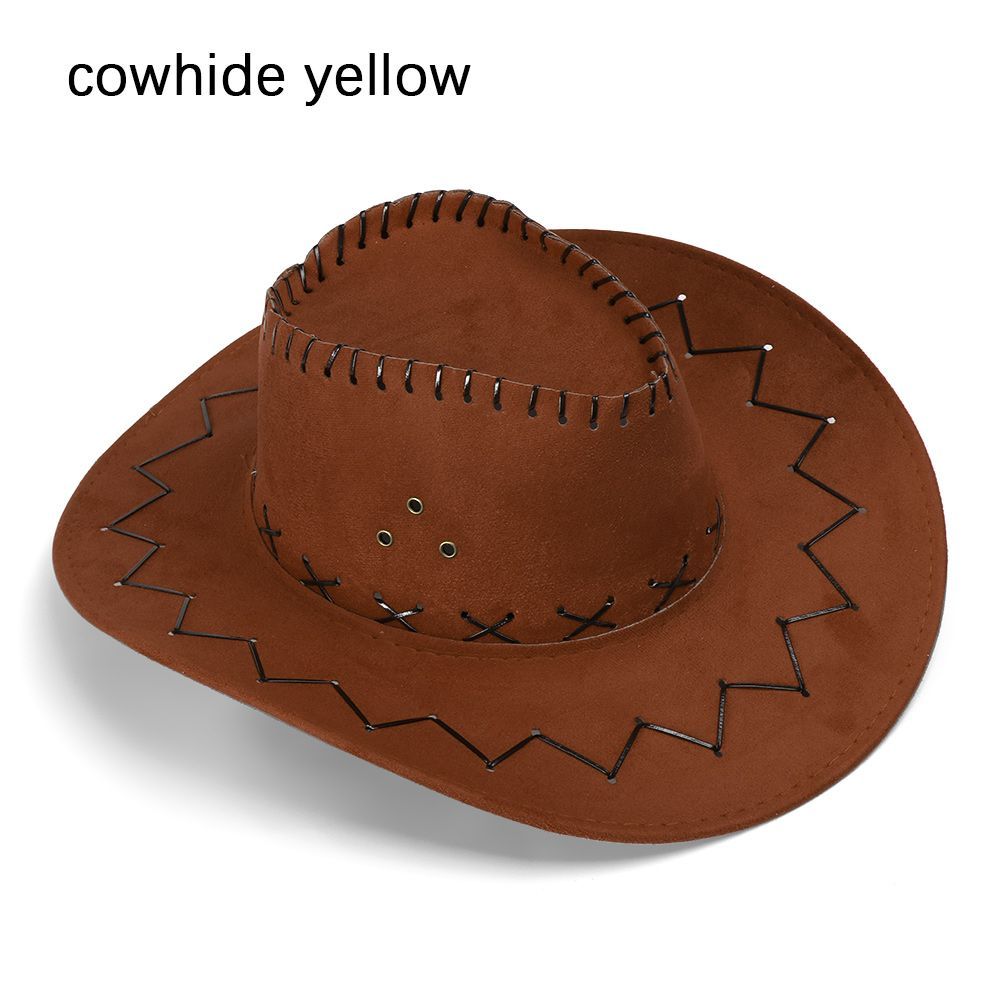 Beaira Western Cowboy Hat for Men Women Kids Fedora Outdoor Wide Brim Faux Leather Summer Wide Brim Beach Travel Cap Black White Pink