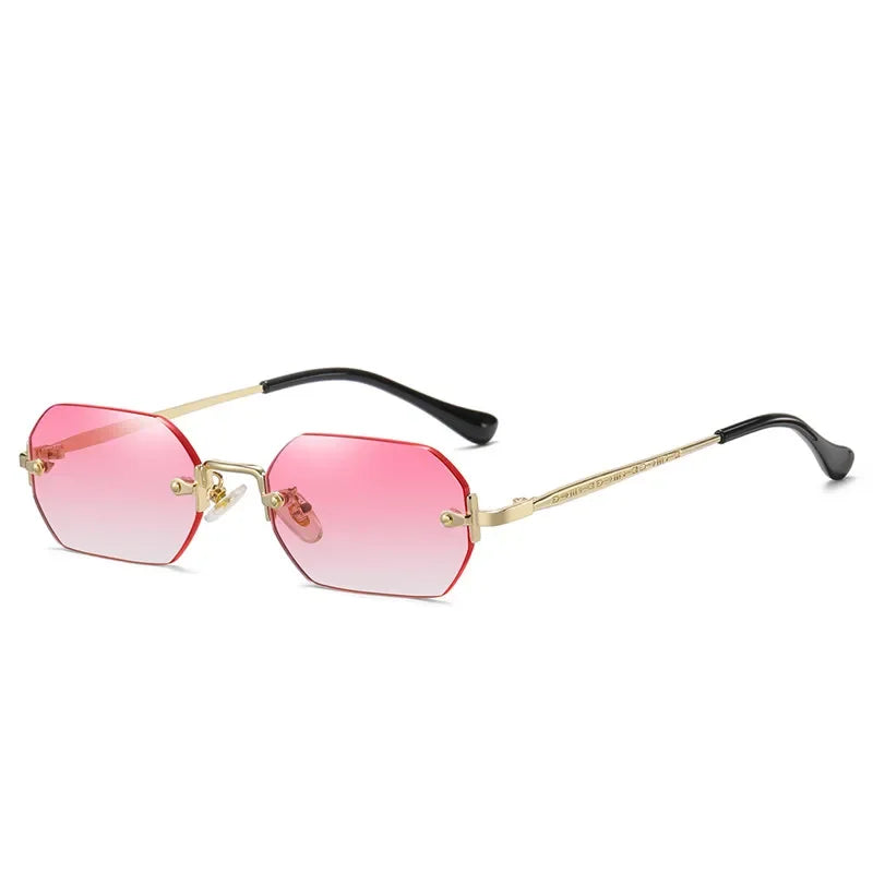 Beaira Vintage Rimless Polygon Sunglasses Women Men Luxury Brand Designer Popular Travel Small Frame Sun Glasses Ladies