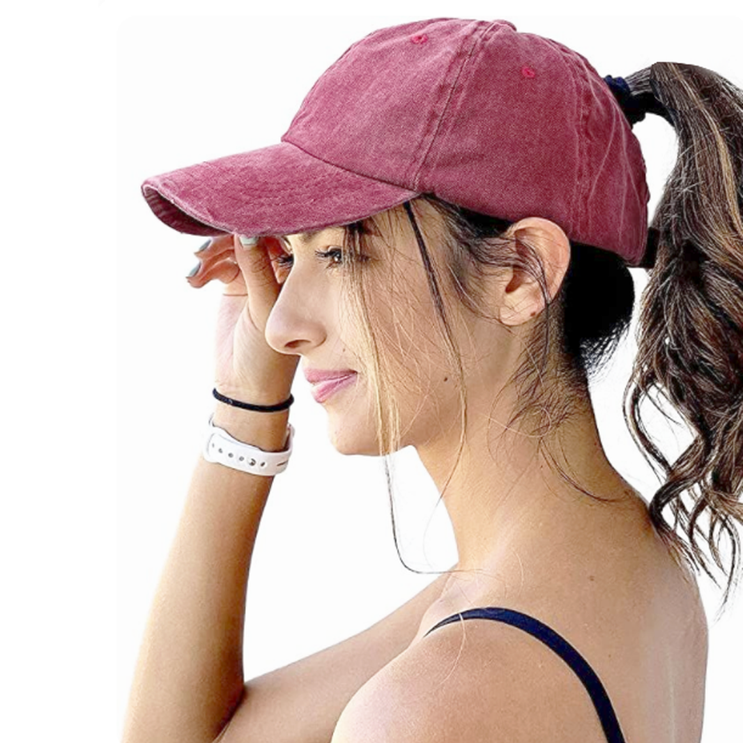 Beaira High Ponytail Baseball Cap for Women Spring Summer Sun Hat Running Snapback Hat Messy High Bun Women's Caps Female