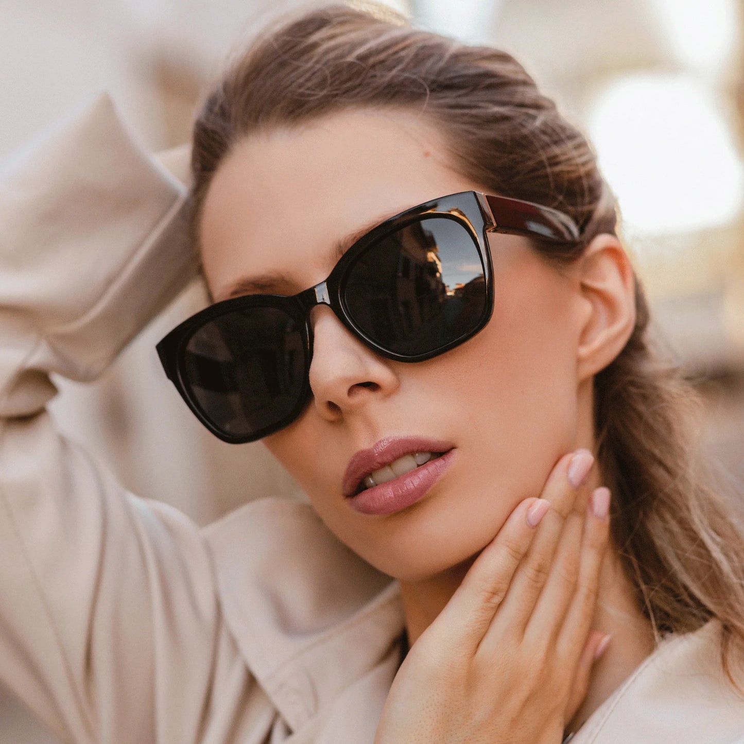 Beaira Sets Luxury Brand Sunglasses Women Outdoor Cat Eye Designe Sunshade Sun Glasses Retro Retro Gradient Eyeglasses UV400