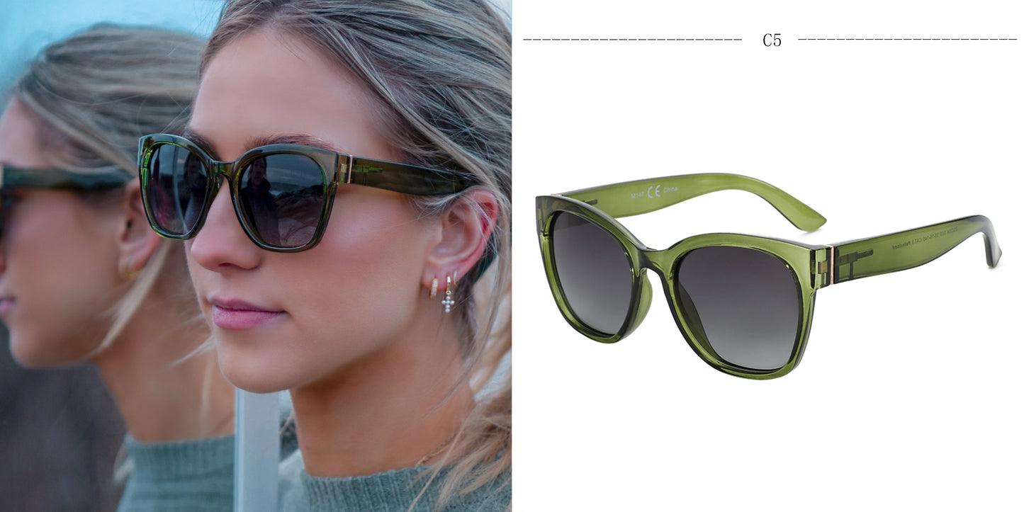 Beaira Sets Luxury Brand Sunglasses Women Outdoor Cat Eye Designe Sunshade Sun Glasses Retro Retro Gradient Eyeglasses UV400