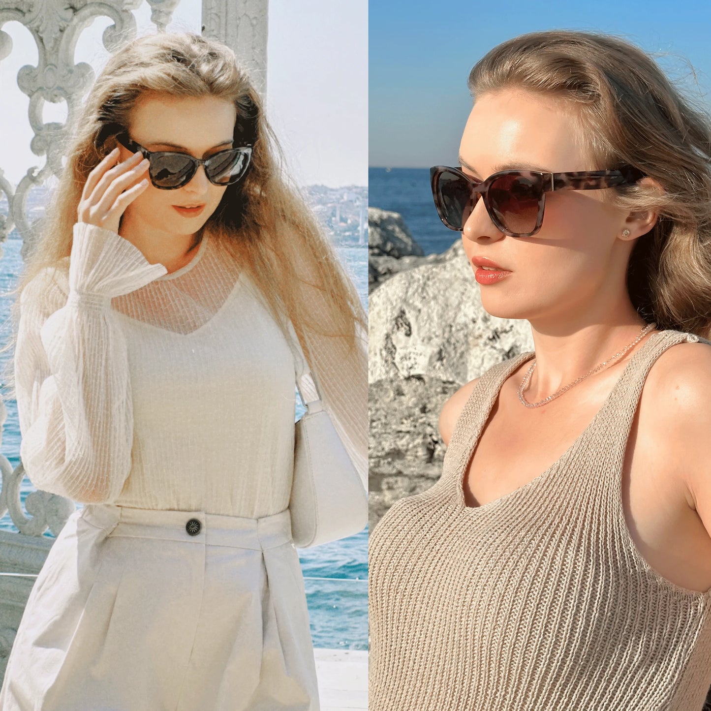 Beaira Sets Luxury Brand Sunglasses Women Outdoor Cat Eye Designe Sunshade Sun Glasses Retro Retro Gradient Eyeglasses UV400