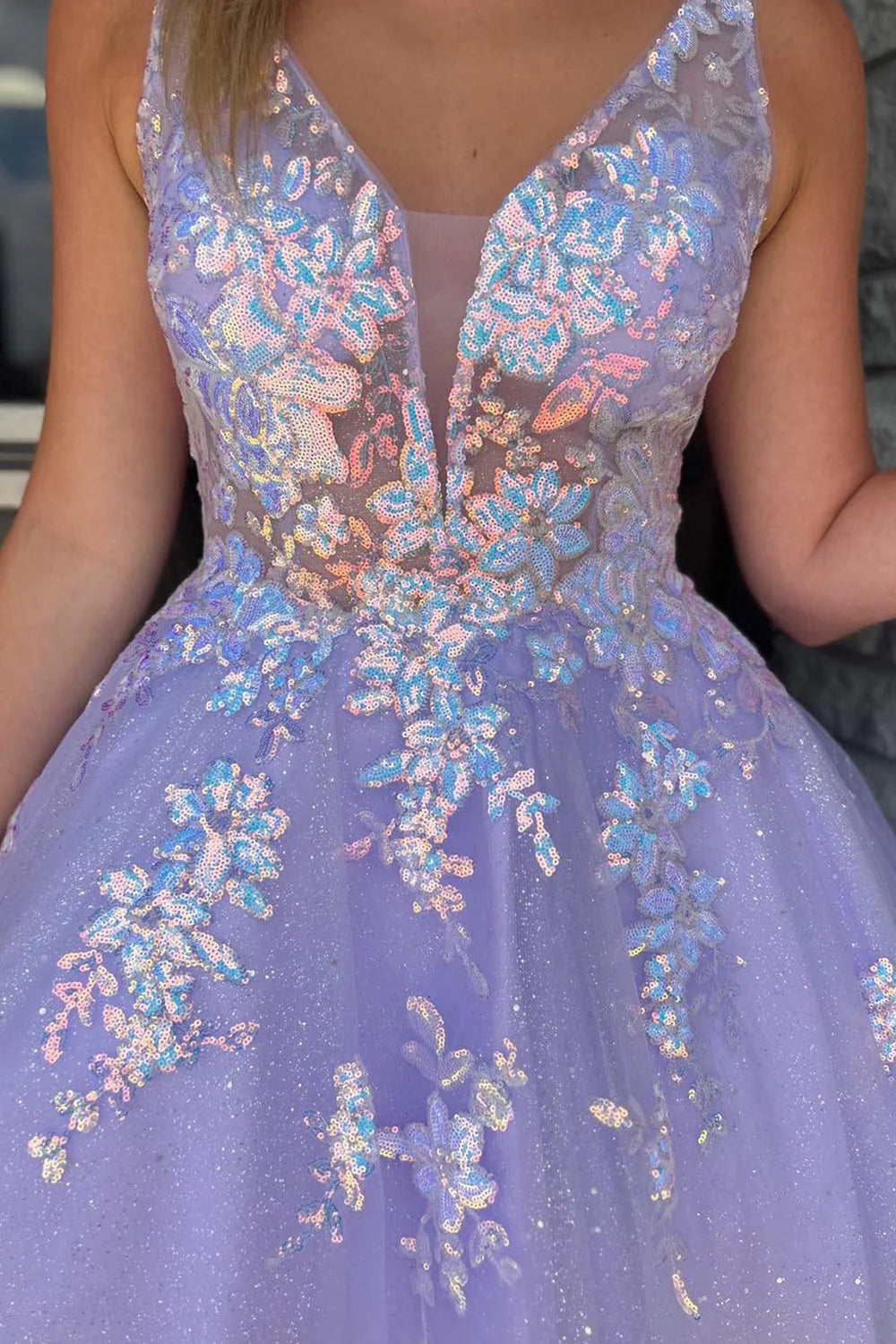 Sexy Homecoming Dresses Spaghetti Straps A Line Tulle & Sequin Open Back