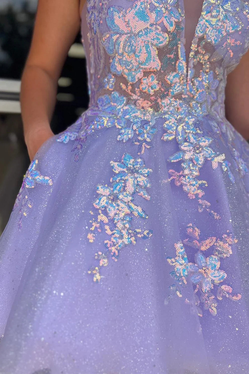 Sexy Homecoming Dresses Spaghetti Straps A Line Tulle & Sequin Open Back