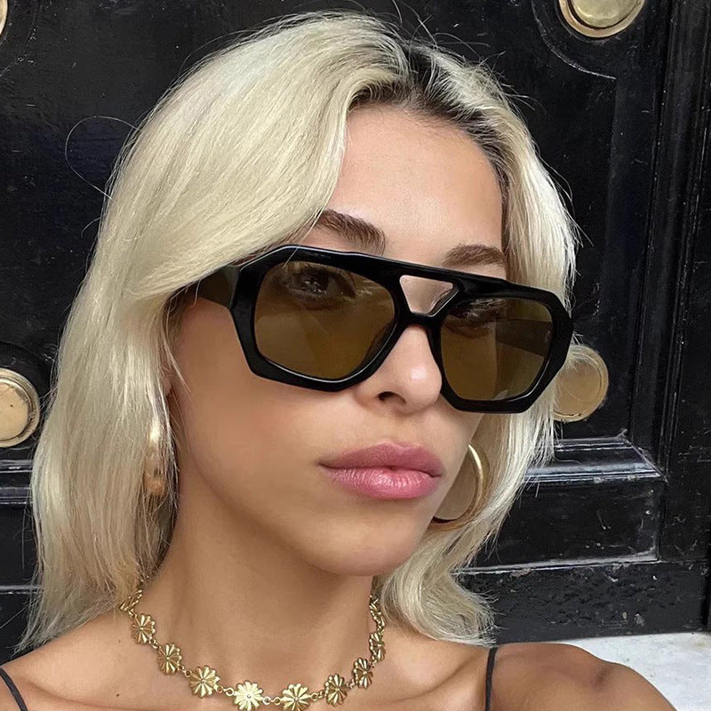 Beaira Fashion Vintage Square Sunglasses Women Men Double Beam Sun Glasses Punk Shades Luxury Brand Designer UV400 Goggles