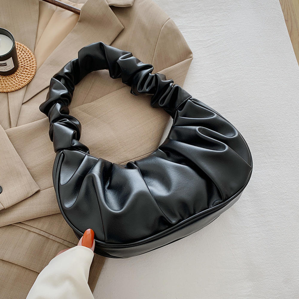 Beaira Fashion Pleated Handlebags For Women Pu Cloud Bags Leisure Armpit Bag Shopping Shoulder Bags Dumpling Handbag Female