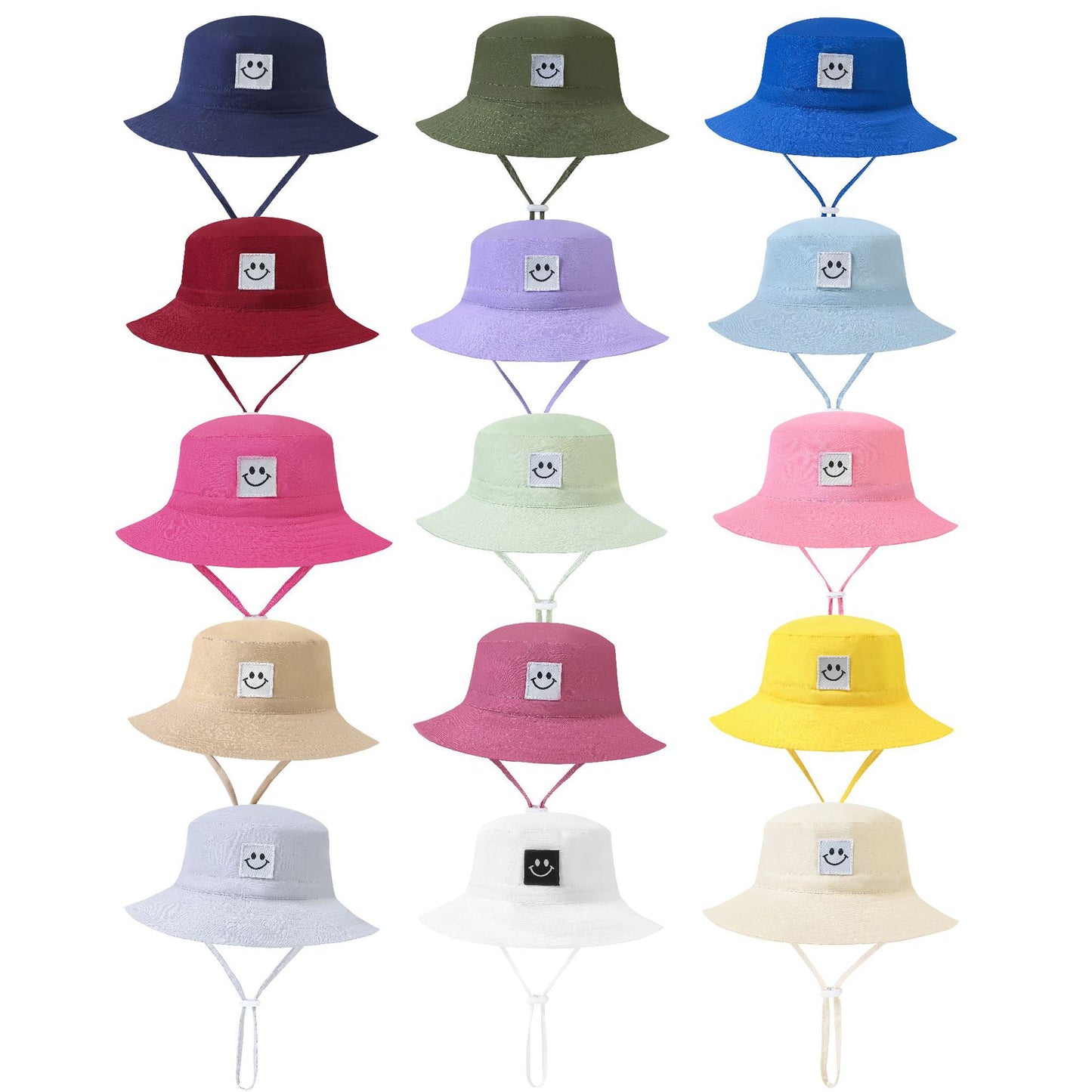 Beaira Summer Panama Baby Girls Hat Cute Smile Face Boys Fisherman Hat Baby Sun Hat Outdoor UV Bucket Hat for Kids Toddler Bonnets