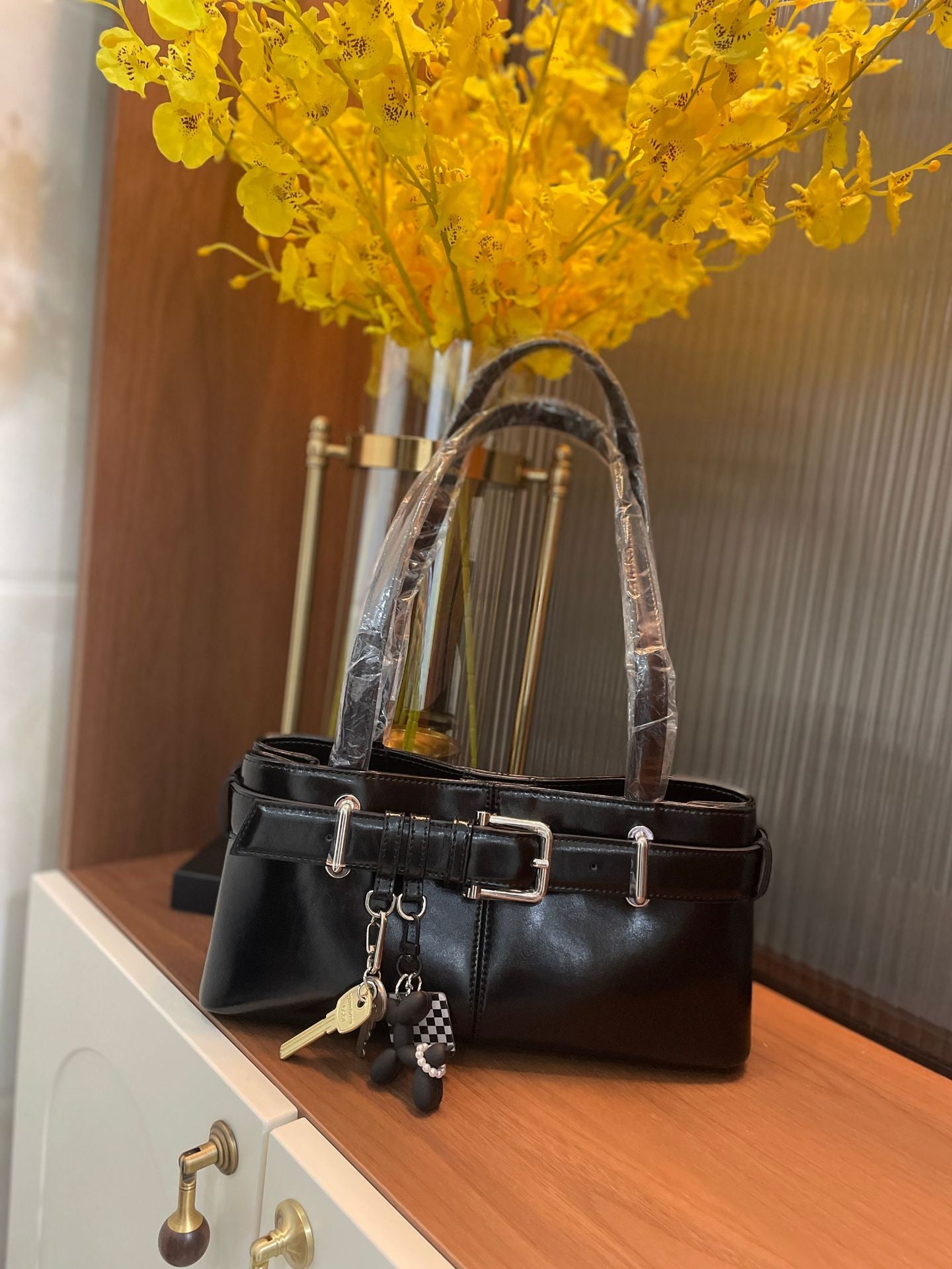 Beaira Niche OS bag, OI bag, baguette key bag, retro belt, underarm bag, sweet and cool large-capacity versatile cowhide shoulder bag
