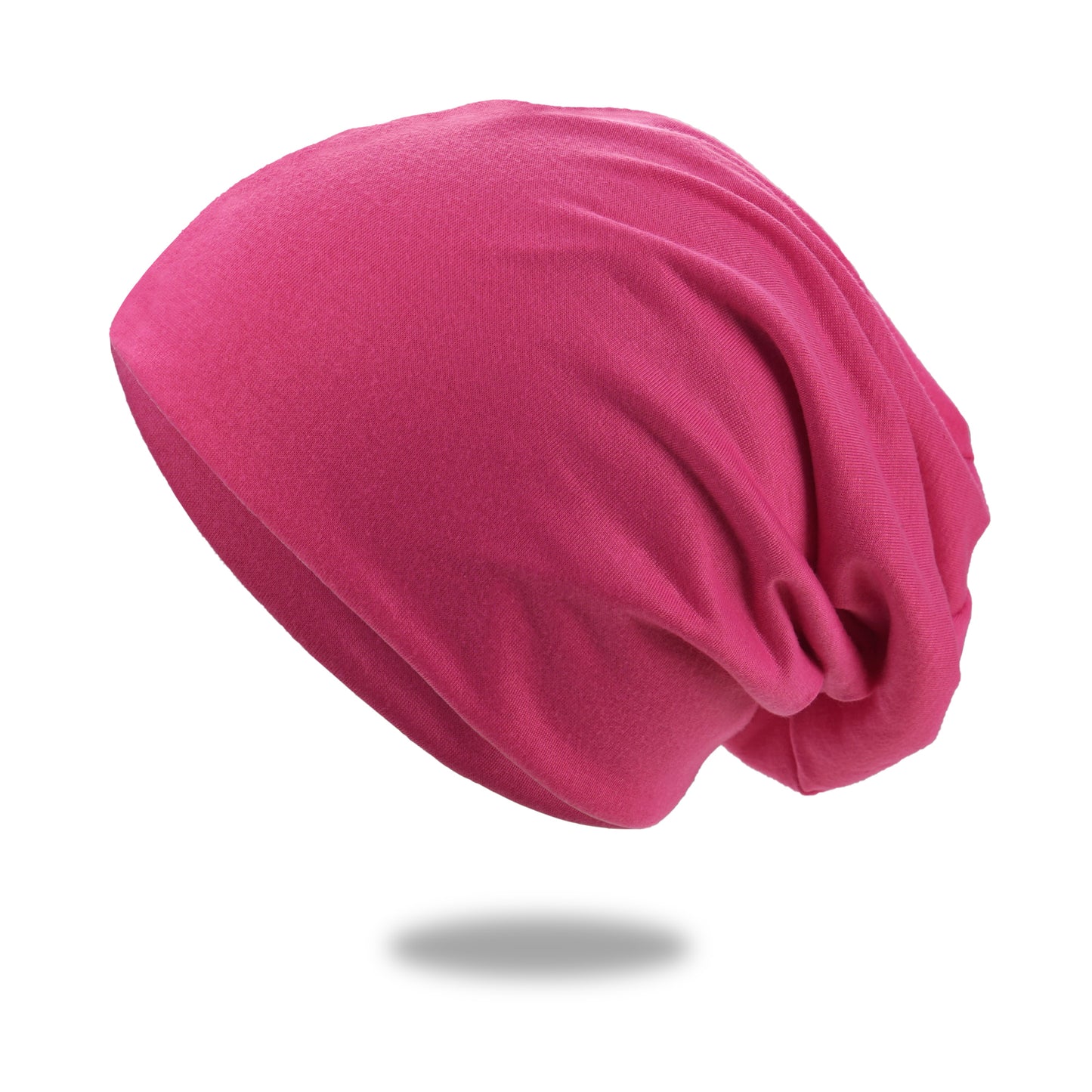 Beaira 1Pack Solid Color Unisex Men Women Slouchy Beanie Hip-Hop Soft Cotton Cap Lightweight Running Beanie Adult Dwarf Hat