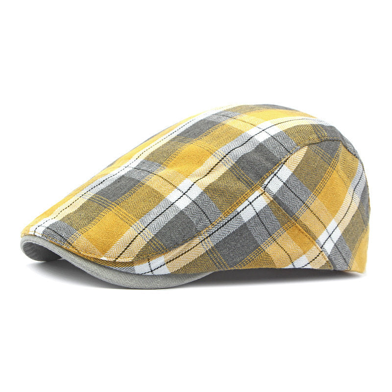 Beaira Four Seasons Polyester Print Newsboy Caps Flat Peaked Cap Men and Women Painter Beret Hats