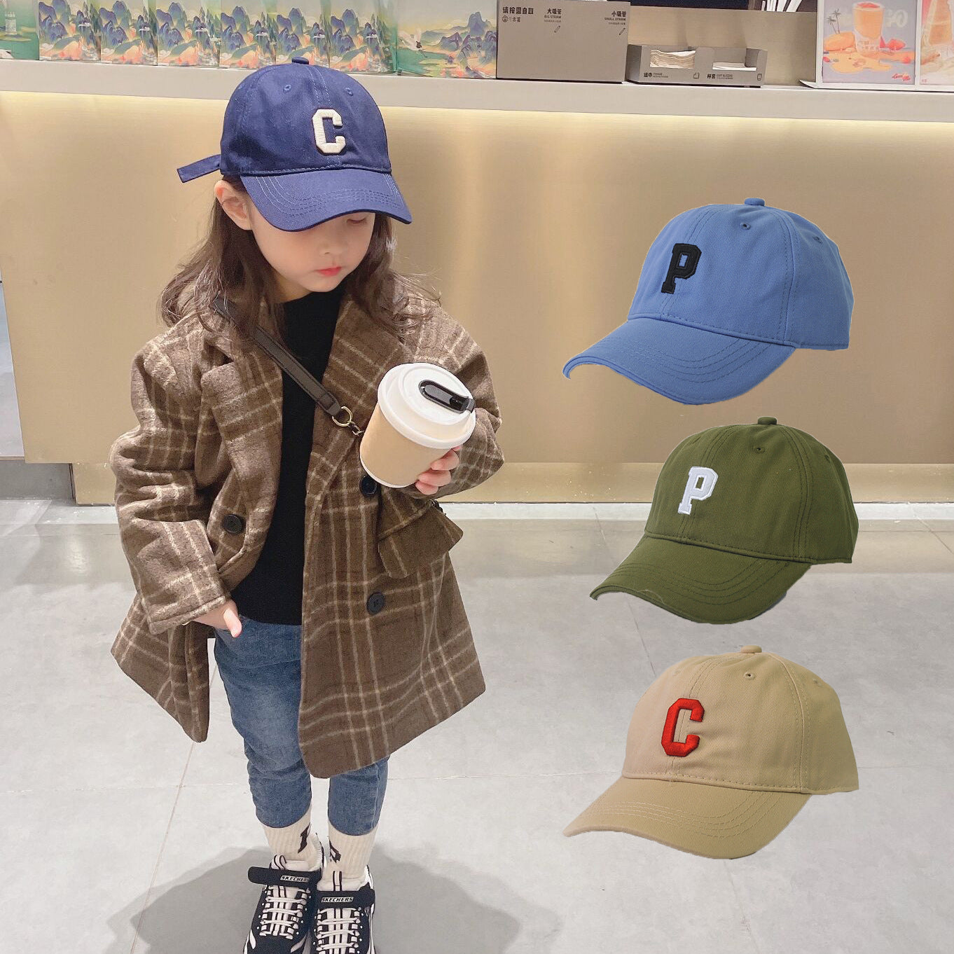 Beaira NEW Children's Kid Baseball Cap Girls Boy Hats Adjustable 50-54cmSunscreen Baby Hat Hip Hop Letter Embroidered Casual Kids Caps