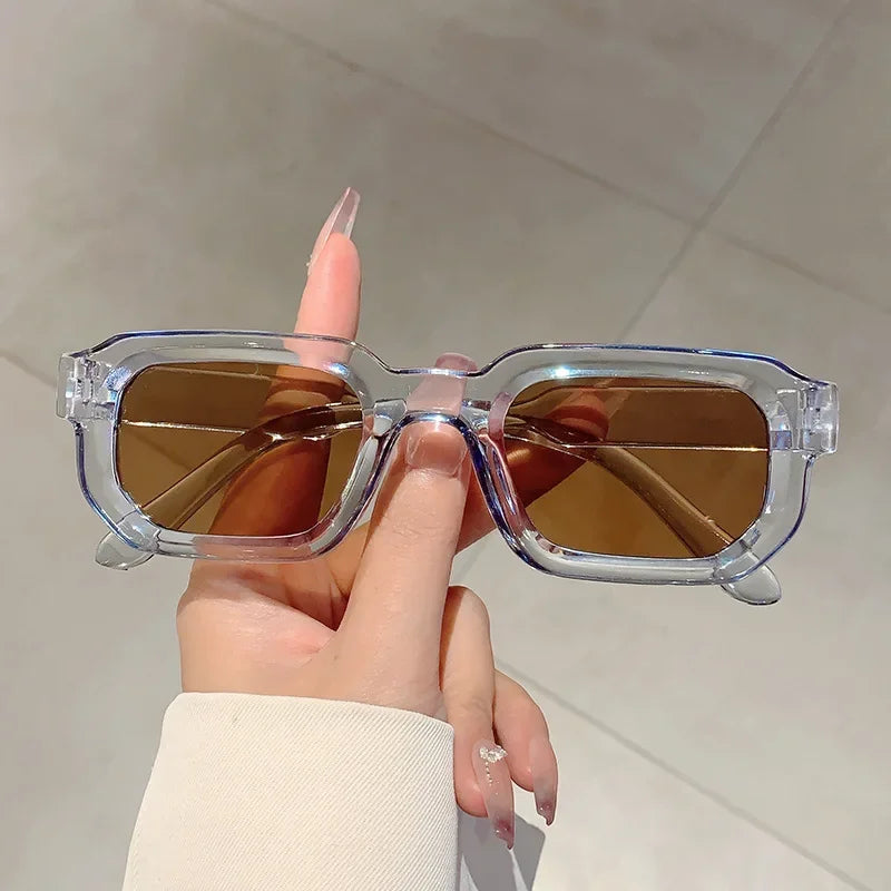 Beaira New Men Vintage Rectangle Frame Sunglasses Fashion Retro Sun Glasses Luxury Brand Design Glasses UV400 Eyewear Women Goggles