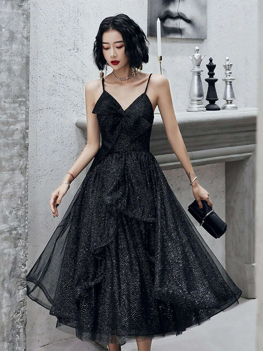 Sparkle Short Sequins Cocktail Dress V Neck Tulle Backless Homecoming Dresses