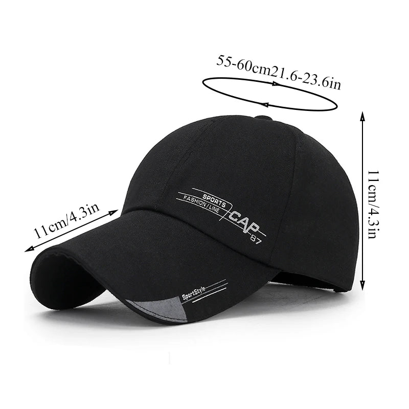 Beaira Unisex Simple Baseball Cap Sports Cap Spring and Summer Outdoor Sun Hat Adjustable Hip-Hop Hats for Men Women Sunscreen Hat