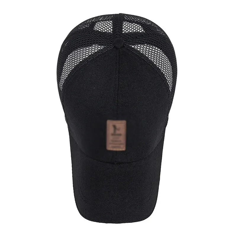Beaira Visor Net Cap Summer Baseball Cap Mesh Men Women Bone Snapback Trucker Cap Dad Hat Outdoor Sport Cap Label Stick Adjustable Hat