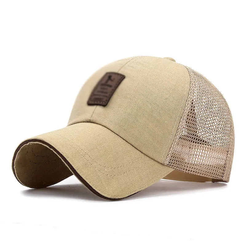 Beaira Visor Net Cap Summer Baseball Cap Mesh Men Women Bone Snapback Trucker Cap Dad Hat Outdoor Sport Cap Label Stick Adjustable Hat