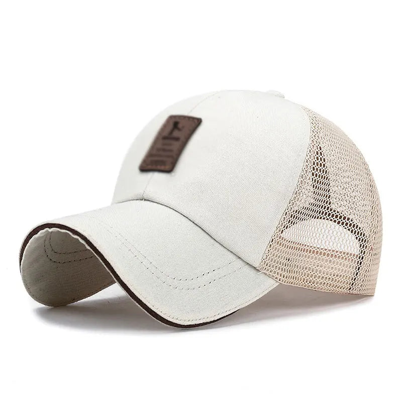 Beaira Visor Net Cap Summer Baseball Cap Mesh Men Women Bone Snapback Trucker Cap Dad Hat Outdoor Sport Cap Label Stick Adjustable Hat