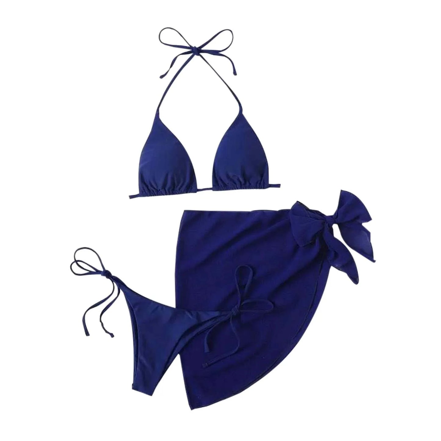 Beaira White Print Push Up Swimsuits Women Push Up Bikinis Set 3 Piece 2024 Mujer Swimwear Mesh Skirts Kontted Bathing Suit Beachwear