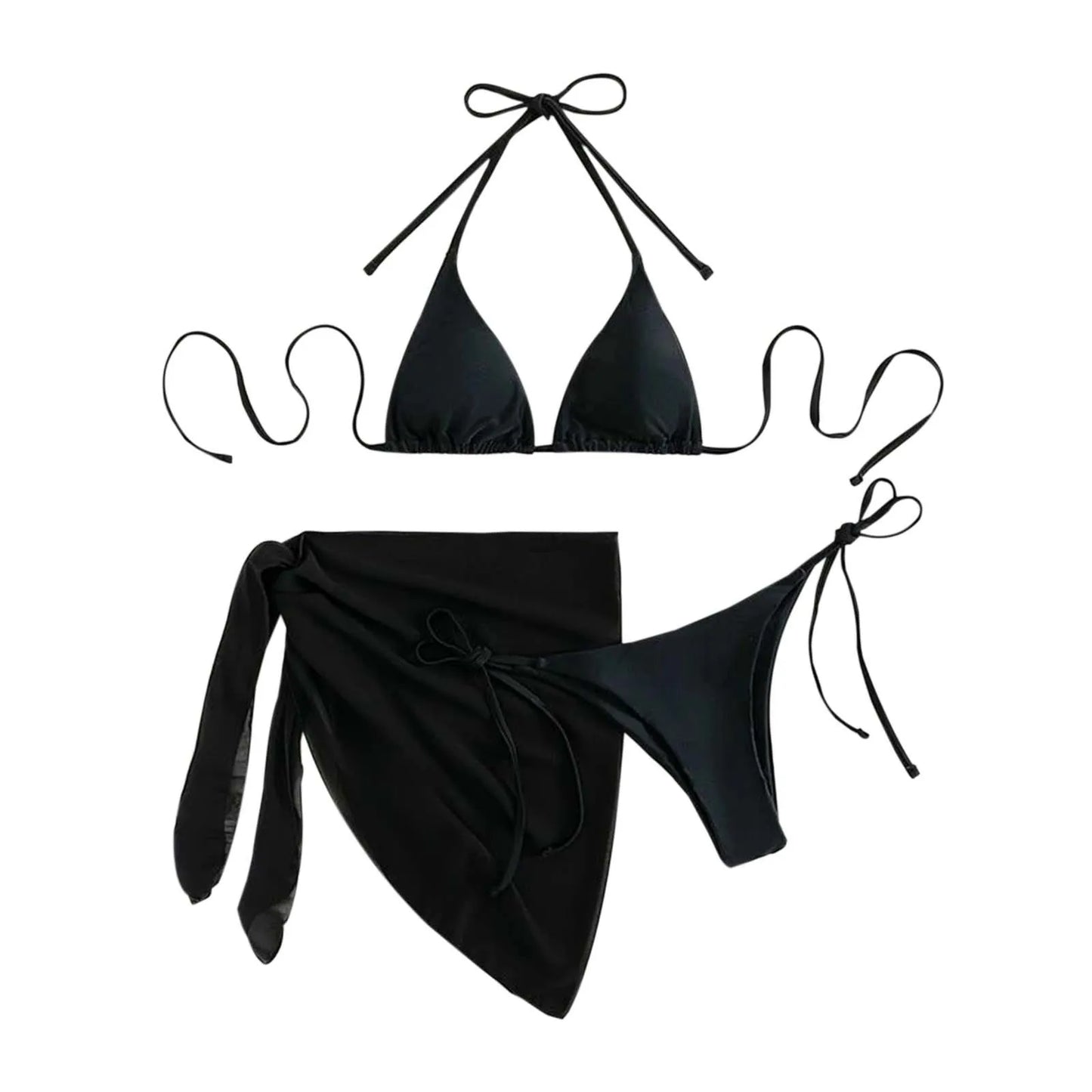 Beaira White Print Push Up Swimsuits Women Push Up Bikinis Set 3 Piece 2024 Mujer Swimwear Mesh Skirts Kontted Bathing Suit Beachwear