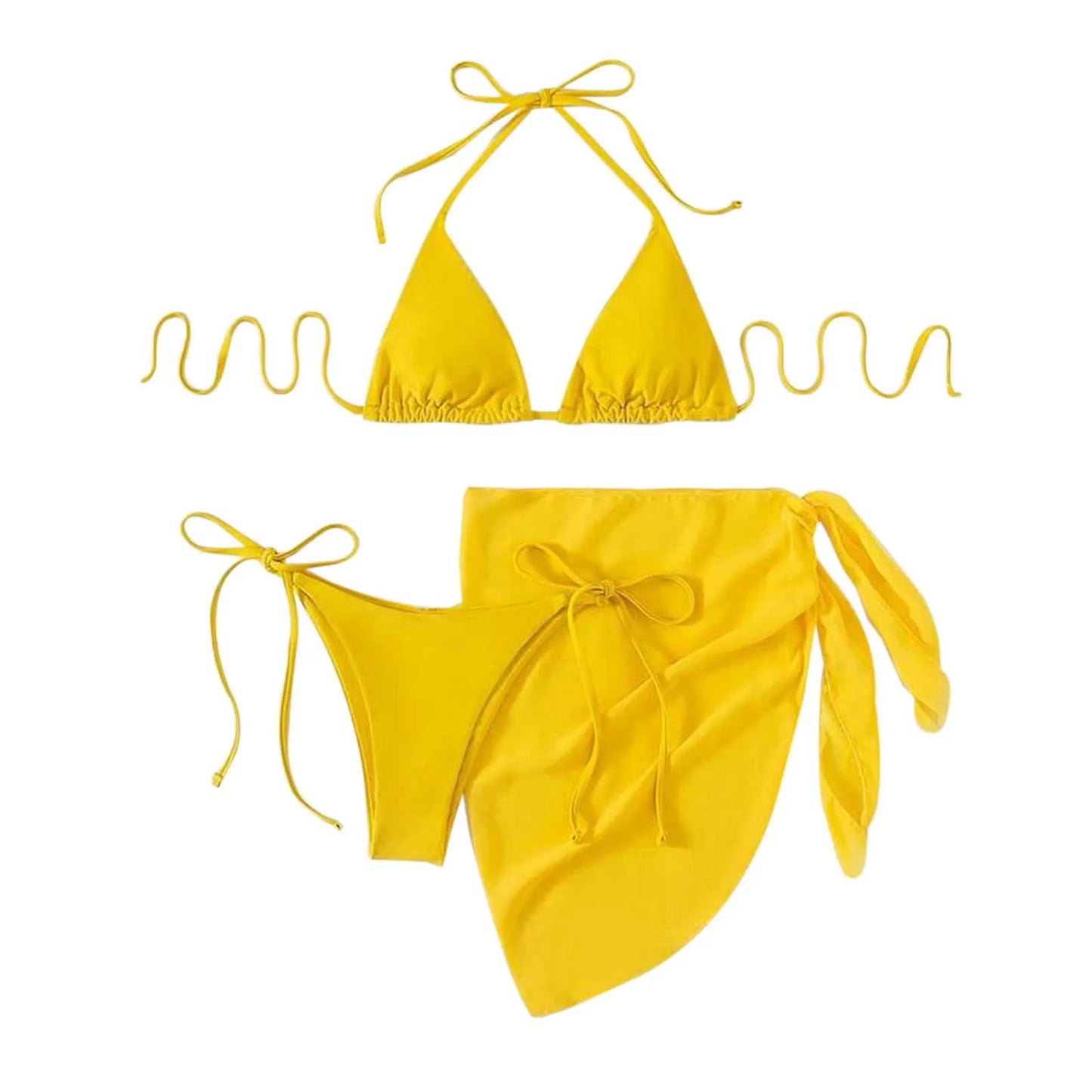 Beaira White Print Push Up Swimsuits Women Push Up Bikinis Set 3 Piece 2024 Mujer Swimwear Mesh Skirts Kontted Bathing Suit Beachwear