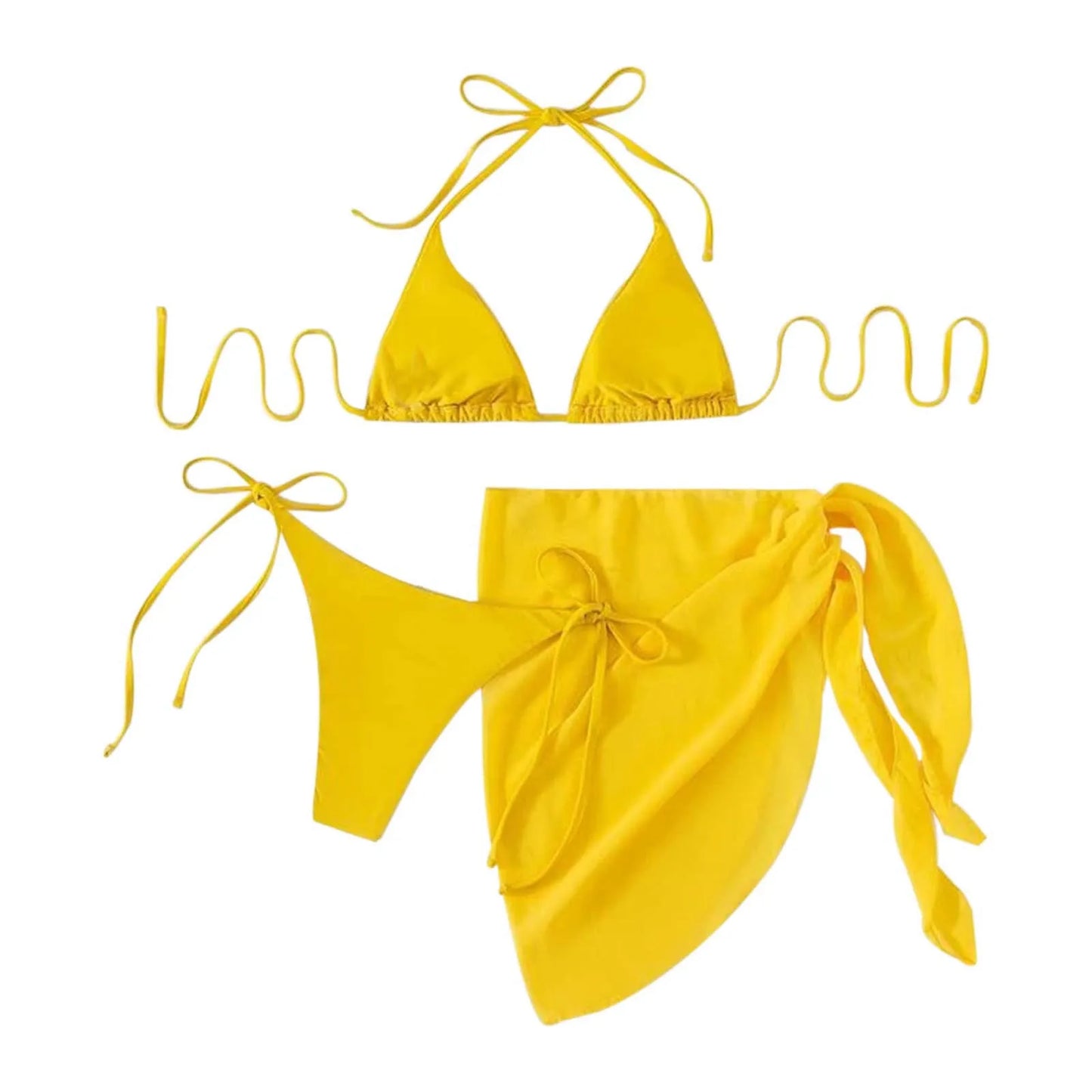 Beaira White Print Push Up Swimsuits Women Push Up Bikinis Set 3 Piece 2024 Mujer Swimwear Mesh Skirts Kontted Bathing Suit Beachwear