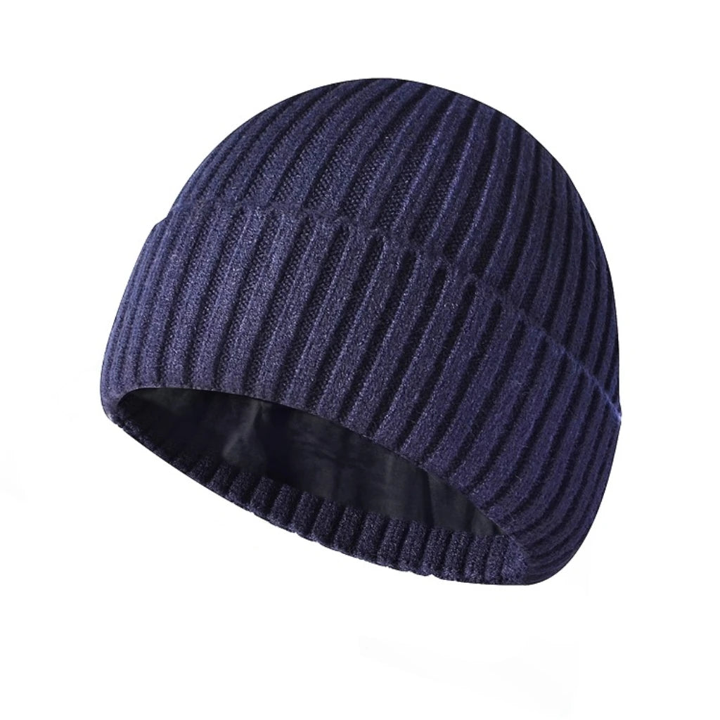 Beaira Winter inner velvet thickened warm adult unisex woolen knitted hat Skullies & Beanies