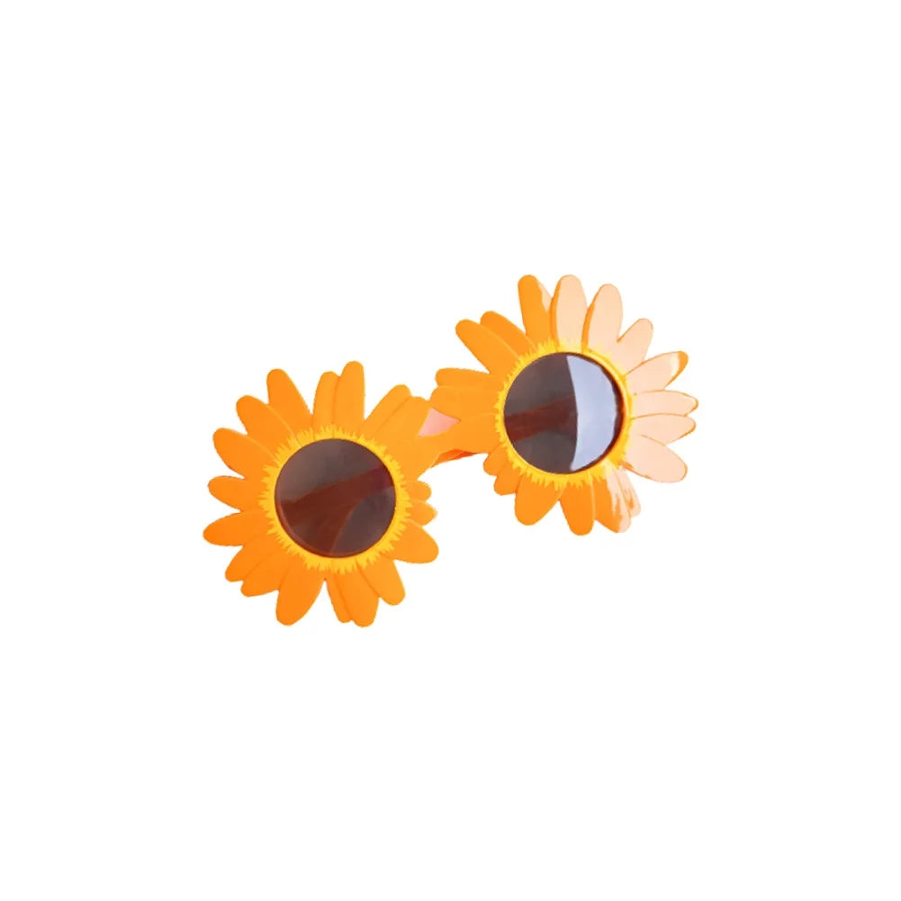 Beaira Women Party Sunglasses Cute Sun Flower Daisy Sun Glasses Funny Birthday Party Picnic Cosplay Eyewear Creative Decorative Glasses