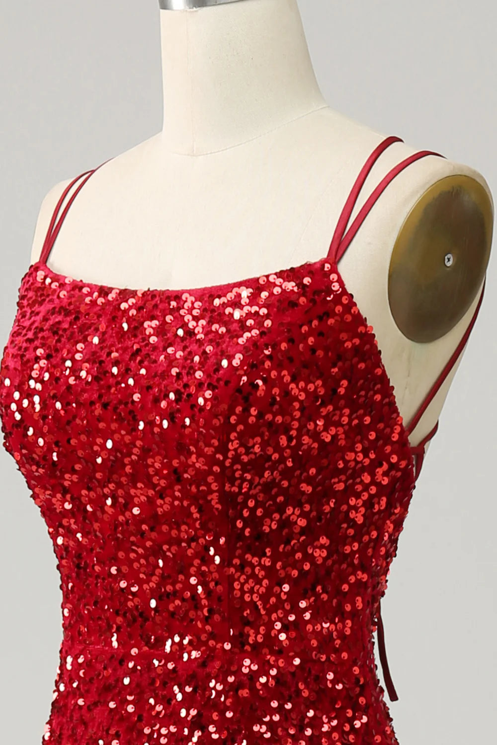 Sparkly Mermaid Backless Long Prom Dress with Fringes