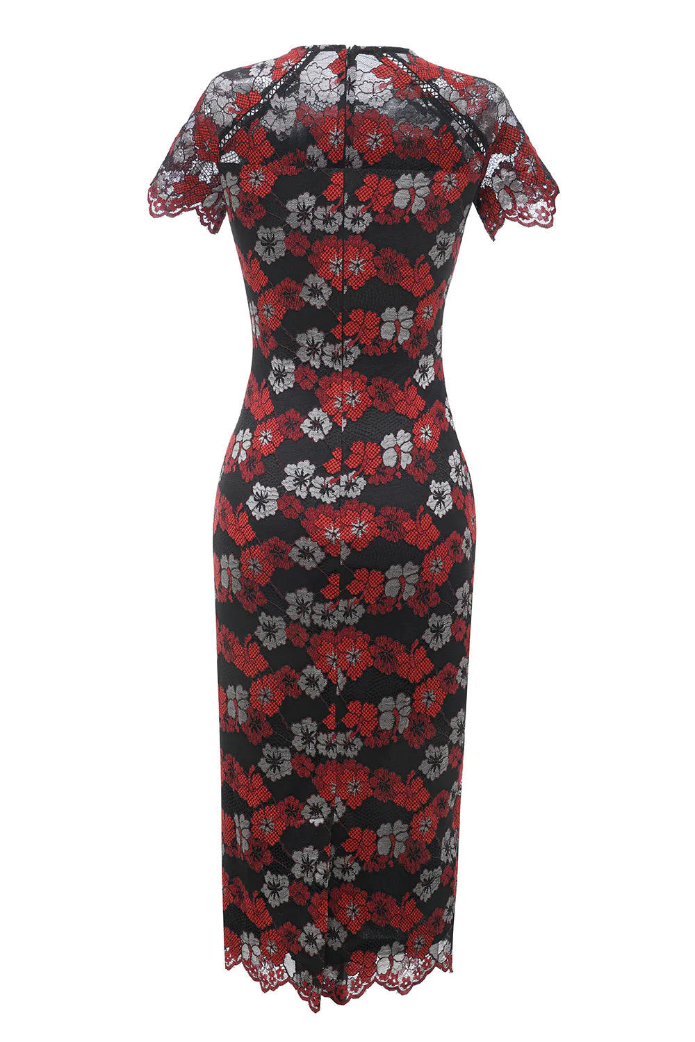 Red Black Mother of the Bride Dress with Sleeves