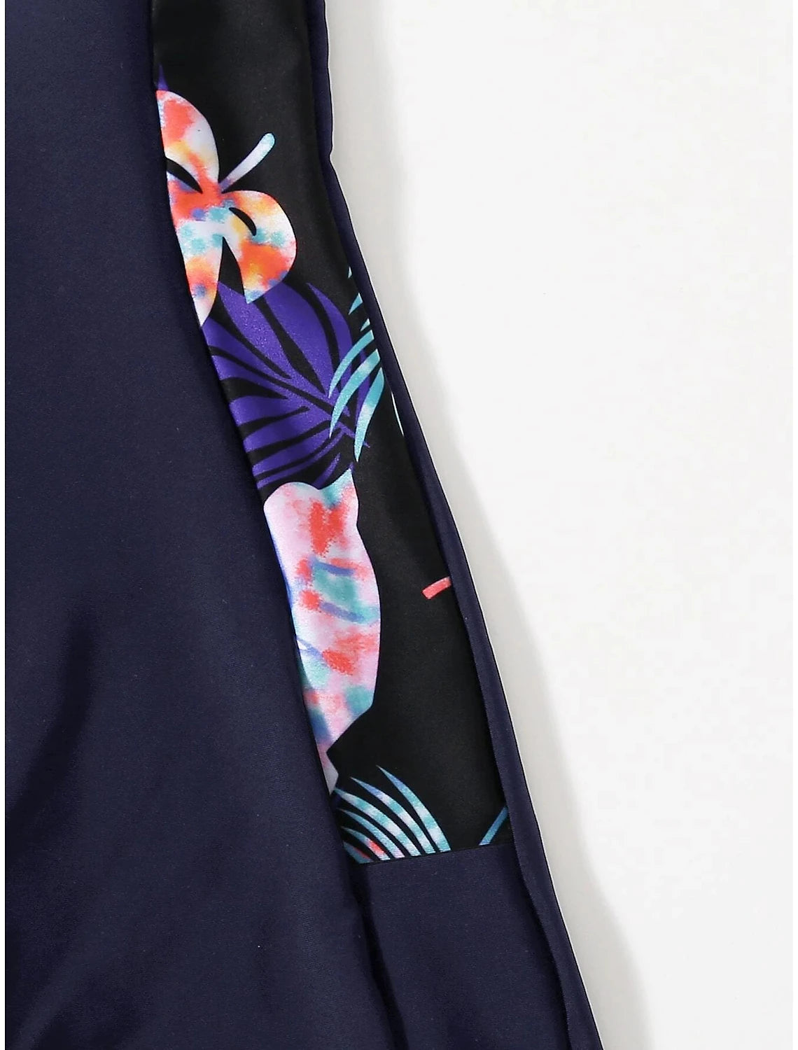 Women's Normal Swimwear Rash Guard Diving Bathing Suits Swimsuit Zipper UV Protection Modest Swimwear Tummy Control Printing Leaf Scoop Neck Vacation Stylish Bathing Suits